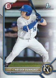 2022 Bowman Draft Base Set Hayden Dunhurst #BD-44 card
