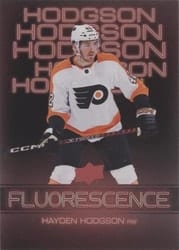2022-23 Upper Deck Flourescence Gold Parallel Hayden Hodgson #F-6 card