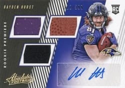 2018 Panini Absolute Base Set Hayden Hurst #189 card
