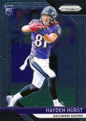 2018 Panini Prizm Base Set Hayden Hurst #208 card