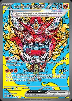 2025 Prismatic Evolutions Hearthflame Mask Ogerpon ex #148 card
