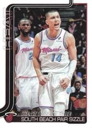 2025-26 Topps Base Set Heat Catch Fire: South Beach Pair Sizzle #284 card