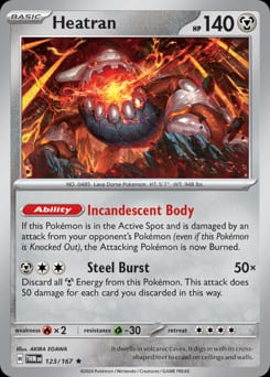 Twilight Masquerade Heatran #123 card