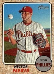 2017 Topps Heritage Base Set Hector Neris #521 card
