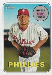 2018 Topps Heritage Base Set Hector Neris #184 card