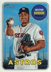 2018 Topps Heritage Base Set Hector Rondon #596 card