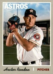 2019 Topps Heritage Base Set Hector Rondon #178 card
