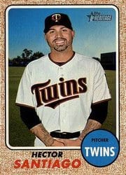 2017 Topps Heritage Base Set Hector Santiago #571 card