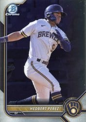 2022 Bowman Chrome Prospects Hedbert Perez #BCP-162 card