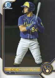 2022 Bowman Chrome Prospects Hedbert Perez #BCP-67 card
