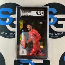 2019 Topps Chrome UEFA Champions League Sapphire Hee chan Hwang Yellow #44 card