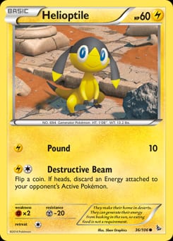 Flashfire Helioptile #36 card