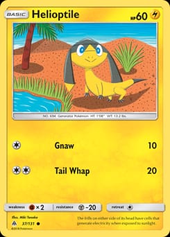 Forbidden Light Helioptile #37 card