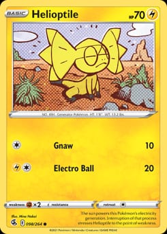 Fusion Strike Helioptile #98 card