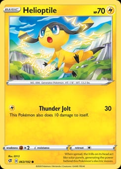 Rebel Clash Helioptile #63 card