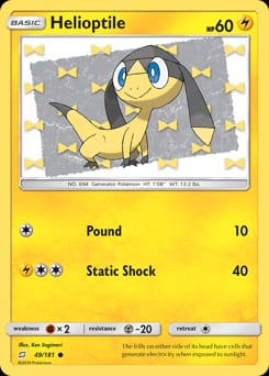 Team Up Helioptile #49 card