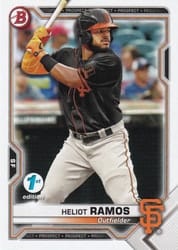 2021 Bowman 1st Edition Base Set Heliot Ramos #BP-69 card