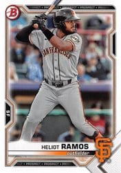 2021 Bowman Draft Base Set Heliot Ramos #BD-137 card