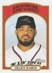 2021 Topps Heritage Minor League Base Set Heliot Ramos #66 card