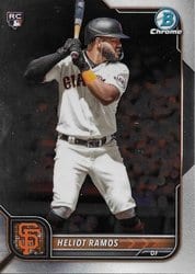 2022 Bowman Chrome Base Set Heliot Ramos #96 card