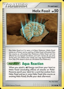 Majestic Dawn Helix Fossil #91 card