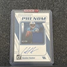 2023 Donruss Rookie Phenom Jersey Autographs Hendon Hooker #RPJA-HHOO card