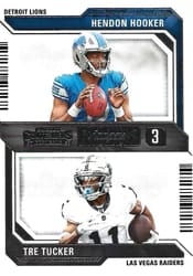 2023 Panini Contenders Round Numbers Hendon Hooker/Tre Tucker #14 card