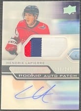 2021-22 Upper Deck Premier Acetate Rookie Autograph Patch Hendrix Lapierre #AR-HL card