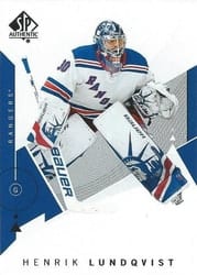 2018-19 SP Authentic Base Set Henrik Lundqvist #50 card