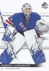 2019-20 SP Authentic Base Set Henrik Lundqvist #33 card