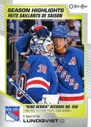 2020-21 O-Pee-Chee Base Set Henrik Lundqvist #597 card