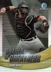 2022 Bowman Chrome Shades of Greatness Henry Davis #SG-3 card