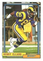 1992 Topps Base Set Henry Ellard #525 card