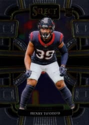 2023 Panini Select Base Set Henry To'oTo'o #39 card