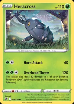 2022 Astral Radiance Heracross #8 card