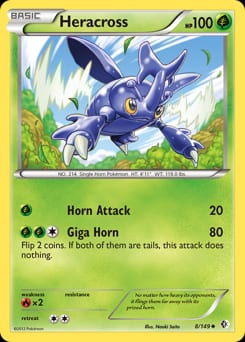 2012 Boundaries Crossed Heracross #8 card