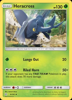 2019 Cosmic Eclipse Heracross #9 card