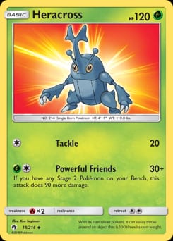 2018 Lost Thunder Heracross #18 card