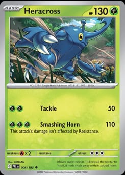 2023 Paldea Evolved Heracross #6 card