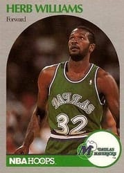 1990-91 Hoops Base Set Herb Williams #90 card