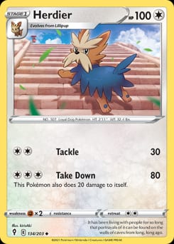 Evolving Skies Herdier #134 card