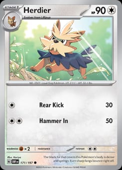 Obsidian Flames Herdier #171 card