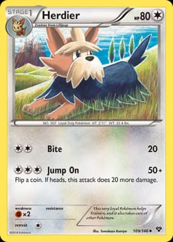 2014 XY Herdier #109 card