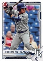 2021 Bowman Draft Base Set Heriberto Hernandez #BD-100 card