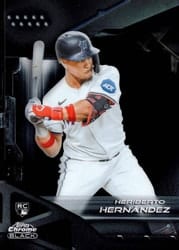 2026 Topps Chrome Black Base Set Heriberto Hernández #121 card