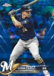 2018 Topps Chrome Sapphire Edition Base Set Hernan Perez #455 card