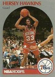 1990-91 Hoops Base Set Hersey Hawkins #229 card