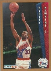 1992-93 Fleer Base Set Hersey Hawkins #170 card