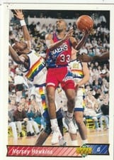 1992-93 Upper Deck Base Set Hersey Hawkins #187 card