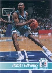 1994-95 Hoops Base Set Hersey Hawkins #19 card